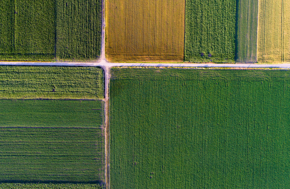 Agricultural Parcels Birds Eye View