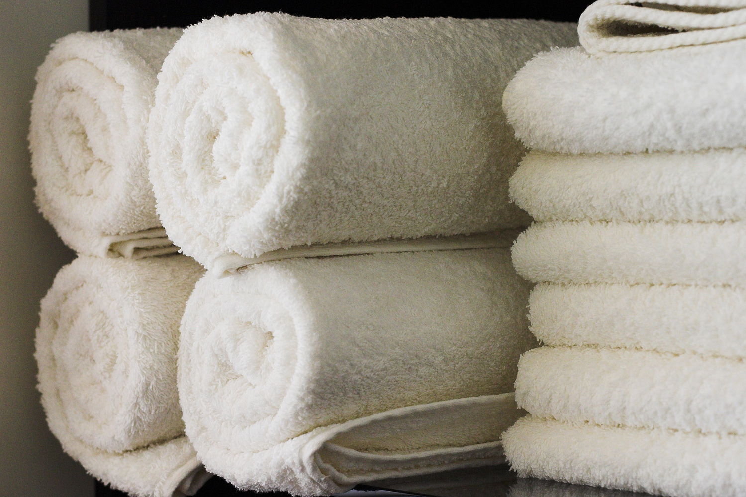 Folded White Towels